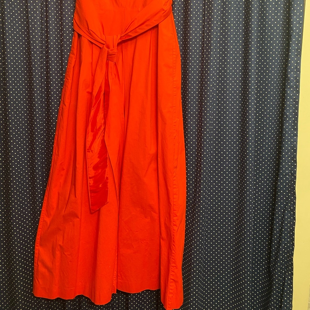Tie waist jumpsuit v-neck